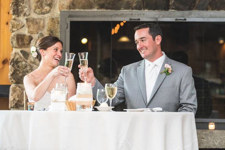 A couple shares a toast at Loon Mountain.