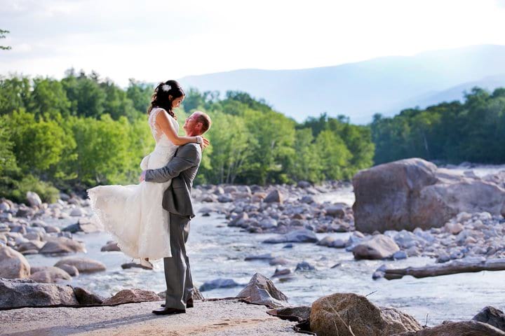 Bride and Groom in New Hampshire